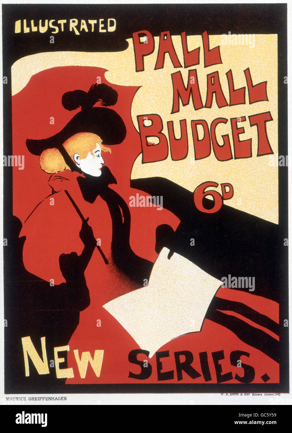 Presse / Medien, Zeitschriften, 'Pall Mall Magazine', Poster, Werbung für nächste Ausgaben, von Maurice William Greiffenhagen , zusätzliche-Rechte-Clearences-nicht vorhanden Stockfoto