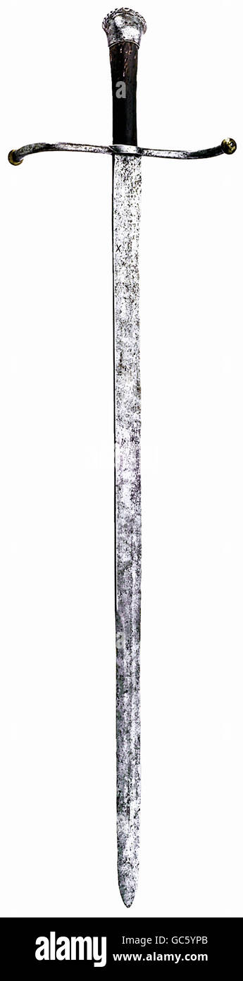 Waffen, Schwerter, Mittelalter, Schwert für Fußsoldaten, Italienisch, um  1500, Zusatzrechte-Clearences-nicht verfügbar Stockfotografie - Alamy