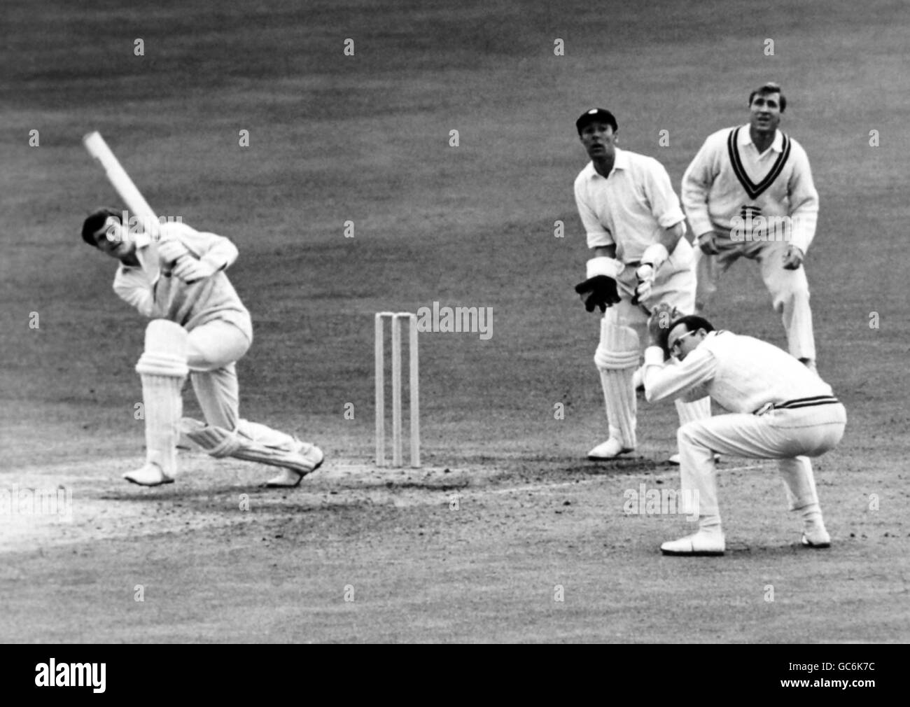 Cricket - County Championship 1968 - Middlesex V Lancashire - erster Tag - Lord's Cricket Ground. Lancashire-Schlagmann David Hughes in Aktion Stockfoto