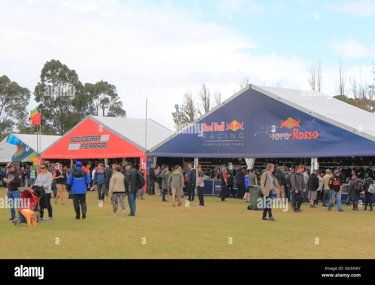 Formel 1 Grand Prix im Albert Park Melbourne Australien besuchen Menschen. Stockfoto