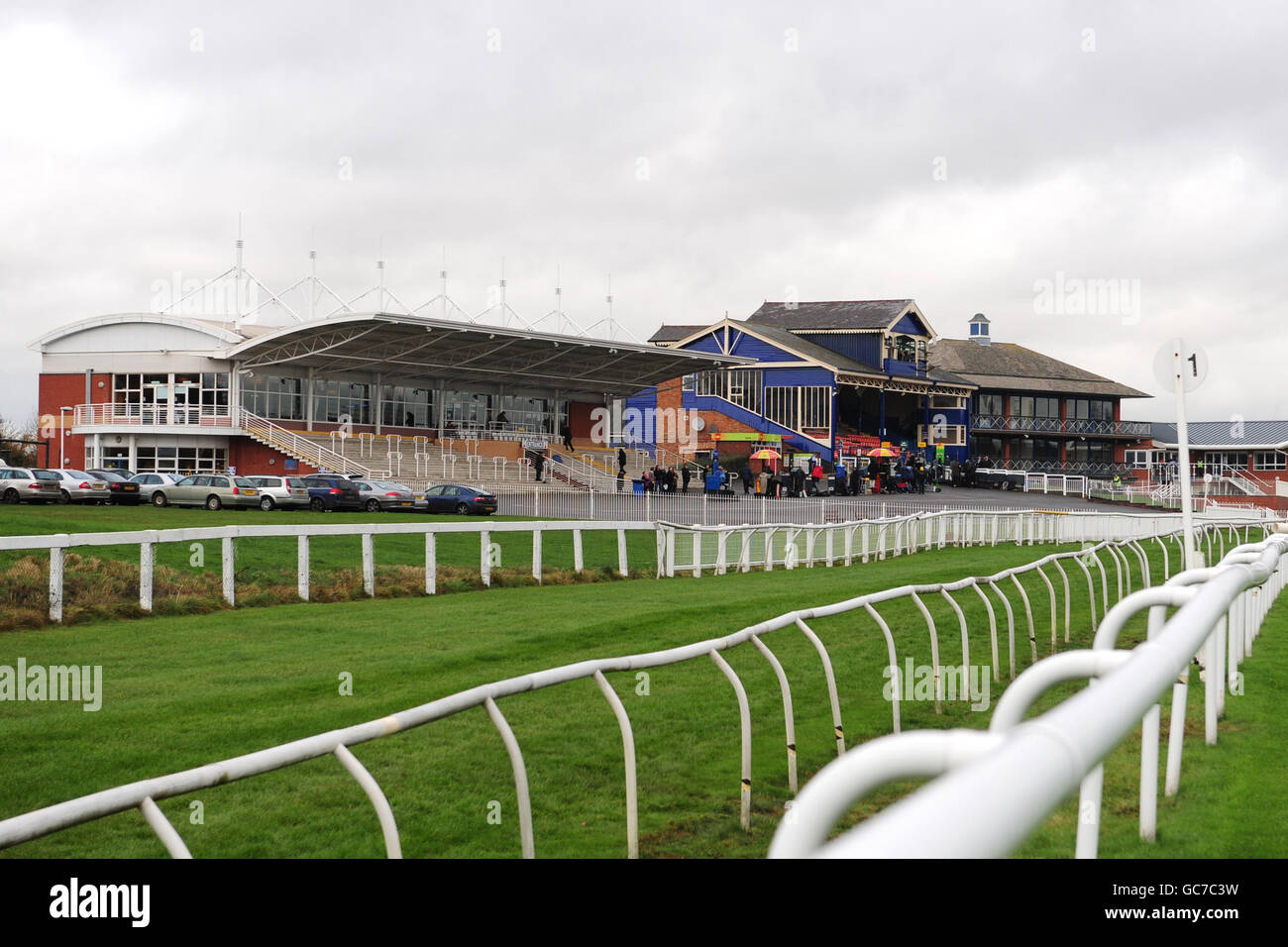 Pferderennen Sie-Leicester Racecourse Stockfoto