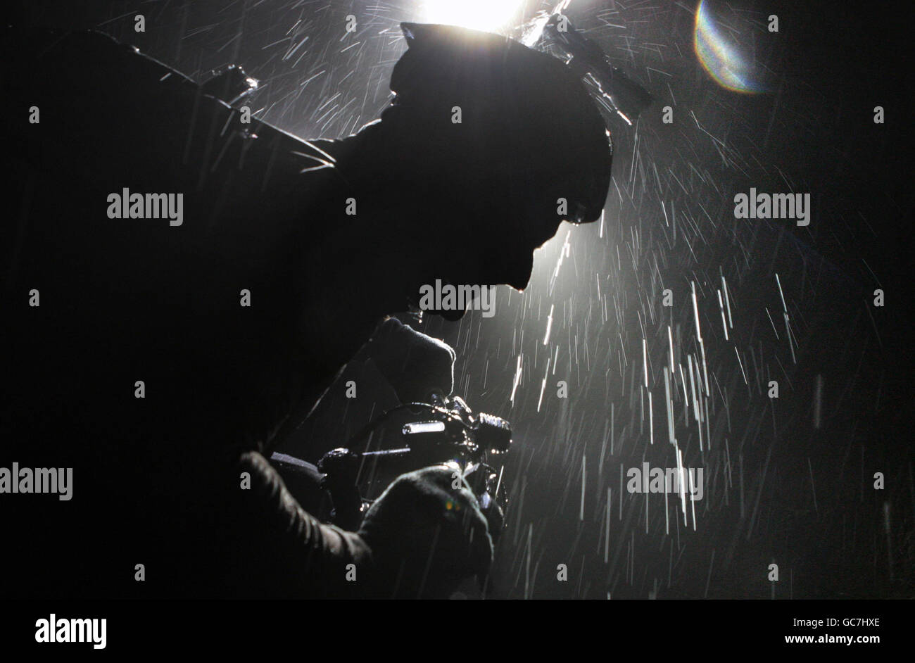 Mountainbiker in Schottland Stockfoto