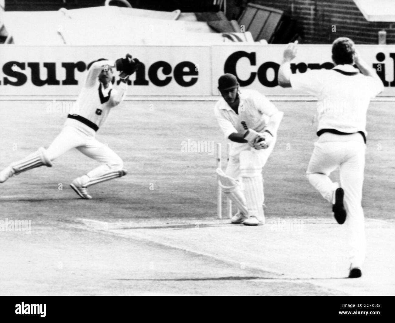 Cricket - Australien in British Isles 1985 (4.-Test) - England V Australien - vierter Tag - Old Trafford, Manchester Stockfoto