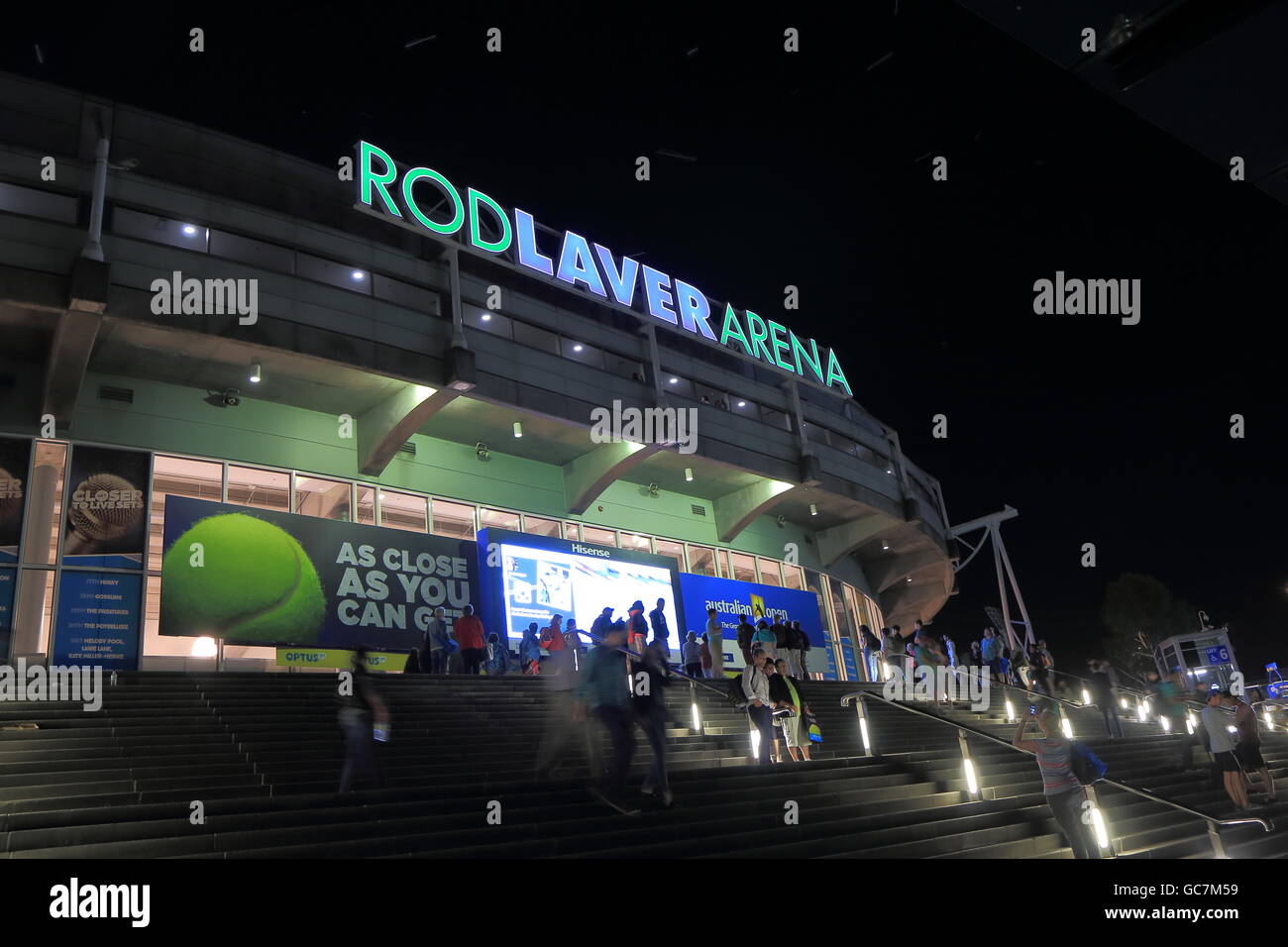 Menschen besuchen Australian Open Tennis am Rod Laver Arena in Melbourne Australien. Stockfoto