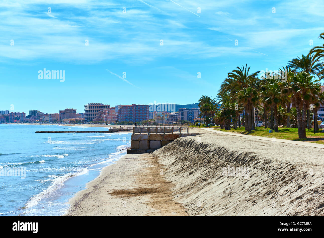 Oropesa del Mar Strand. Spanien Stockfoto