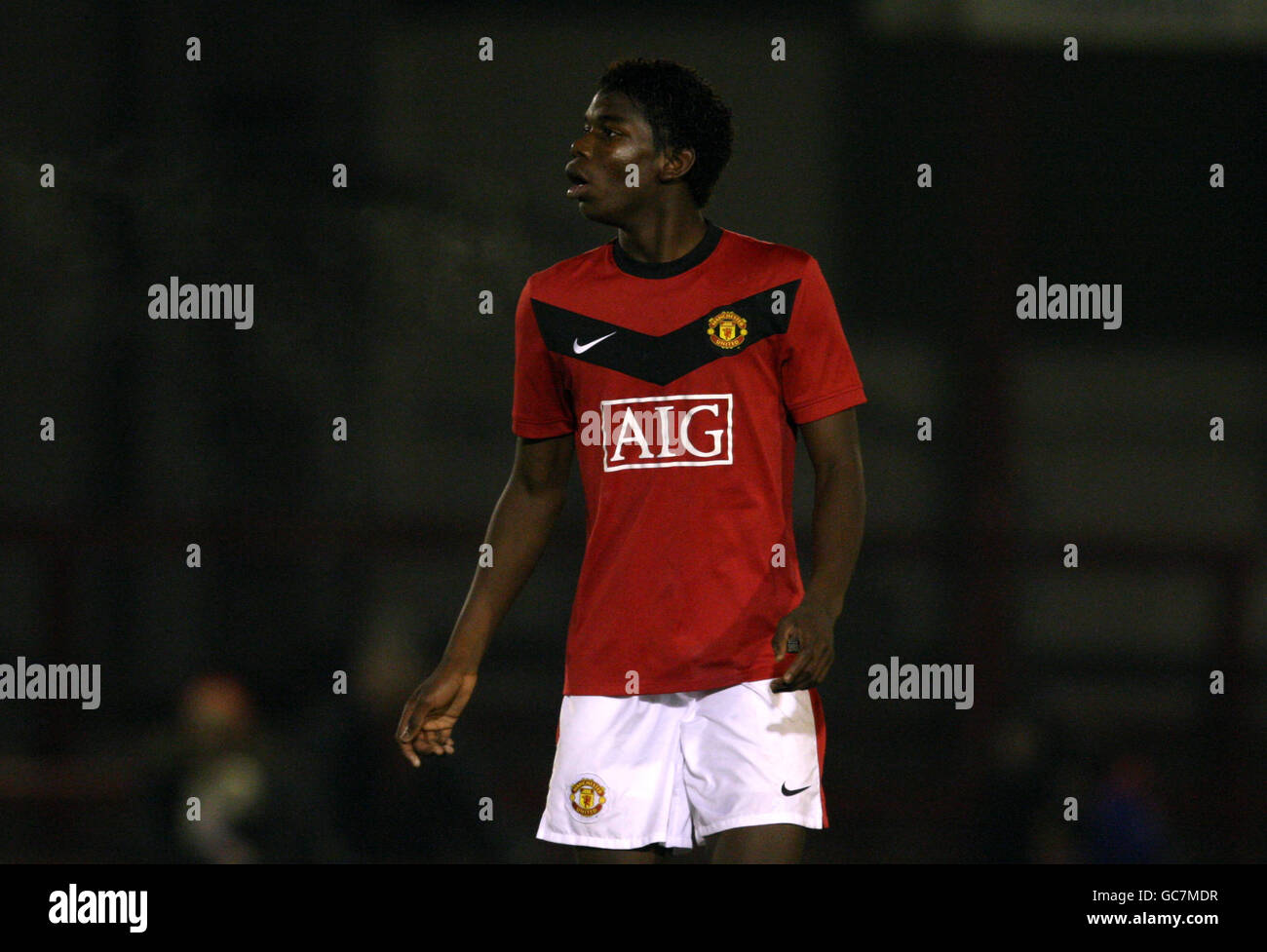 Fußball - FA Youth Cup - 3. Runde - Manchester United gegen Birmingham City - Moss Lane Stockfoto