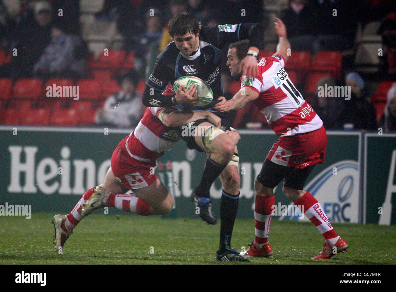 Rugby-Union - Heineken Cup - zwei Pool - Glasgow Warriors V Gloucester Rugby - Firhill Arena Stockfoto