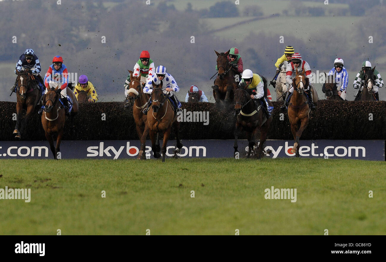 Racing - Korallen Welsh National - Chepstow Rennbahn Stockfoto