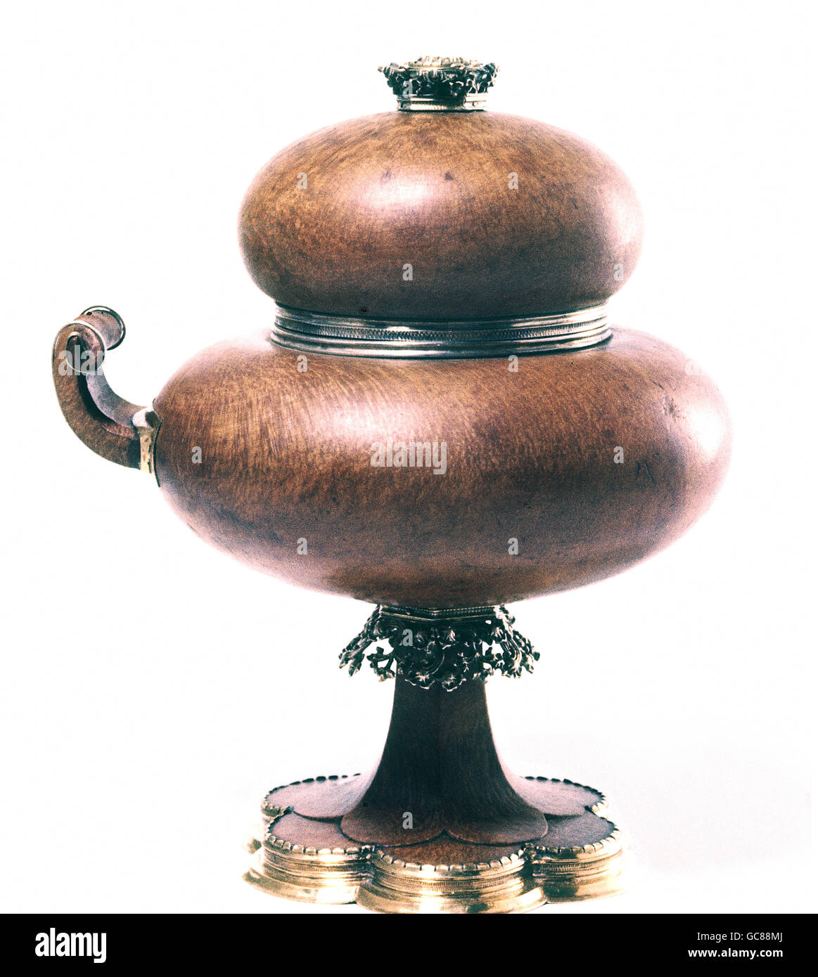 Bildende Kunst, Handwerk / Handwerk, Schiff, Doppel-Becher, Süddeutschland, 15. Jahrhundert, Holz, Germanischen Nationalmuseum, Nürnberg, Deutschland, Stockfoto