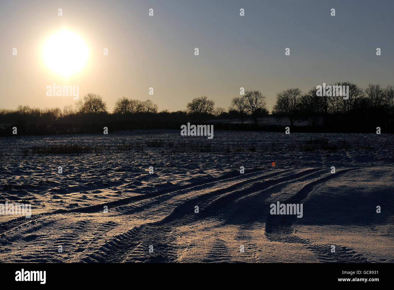 Winterwetter Jan08th Stockfoto