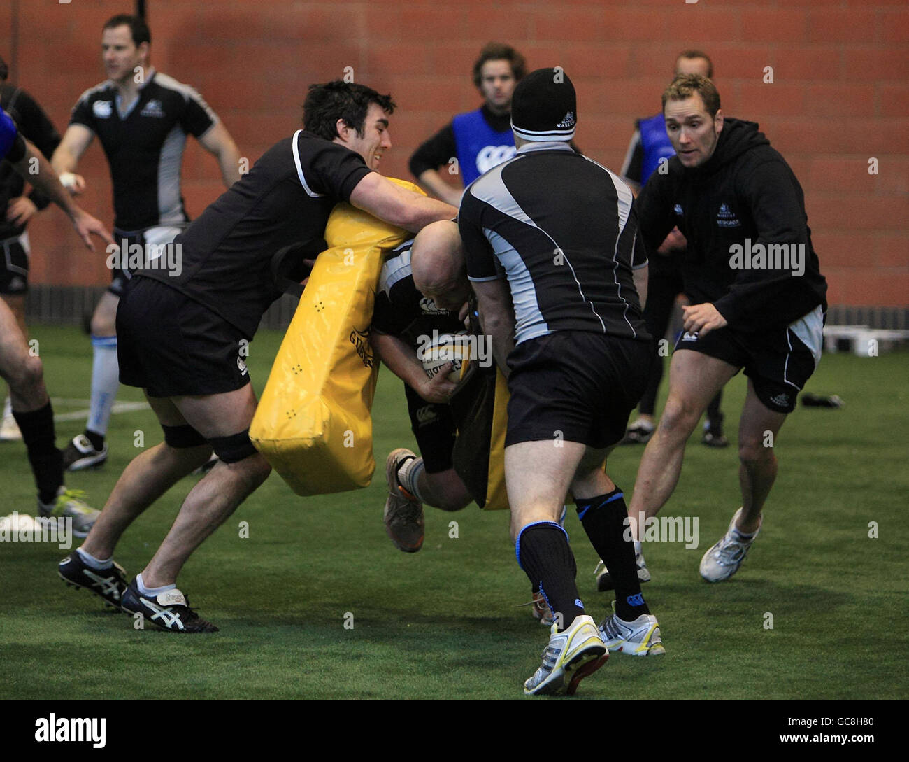 Rugby-Union - Glasgow Warriors Trainingseinheit - Murray Park Stockfoto