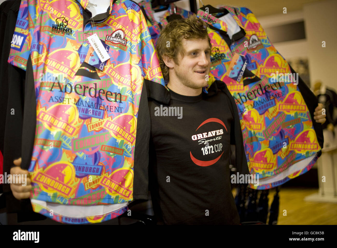 Rugby-Union - Edinburgh Rugby und Glasgow Krieger Pressekonferenz - Murrayfield Stockfoto