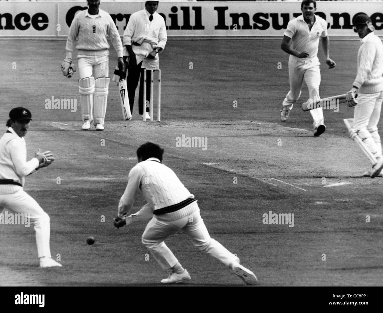 Cricket - England V Australien - Australien im britischen Inseln 1985 (4.-Test) - Tag 2 - Old Trafford, Manchester Stockfoto