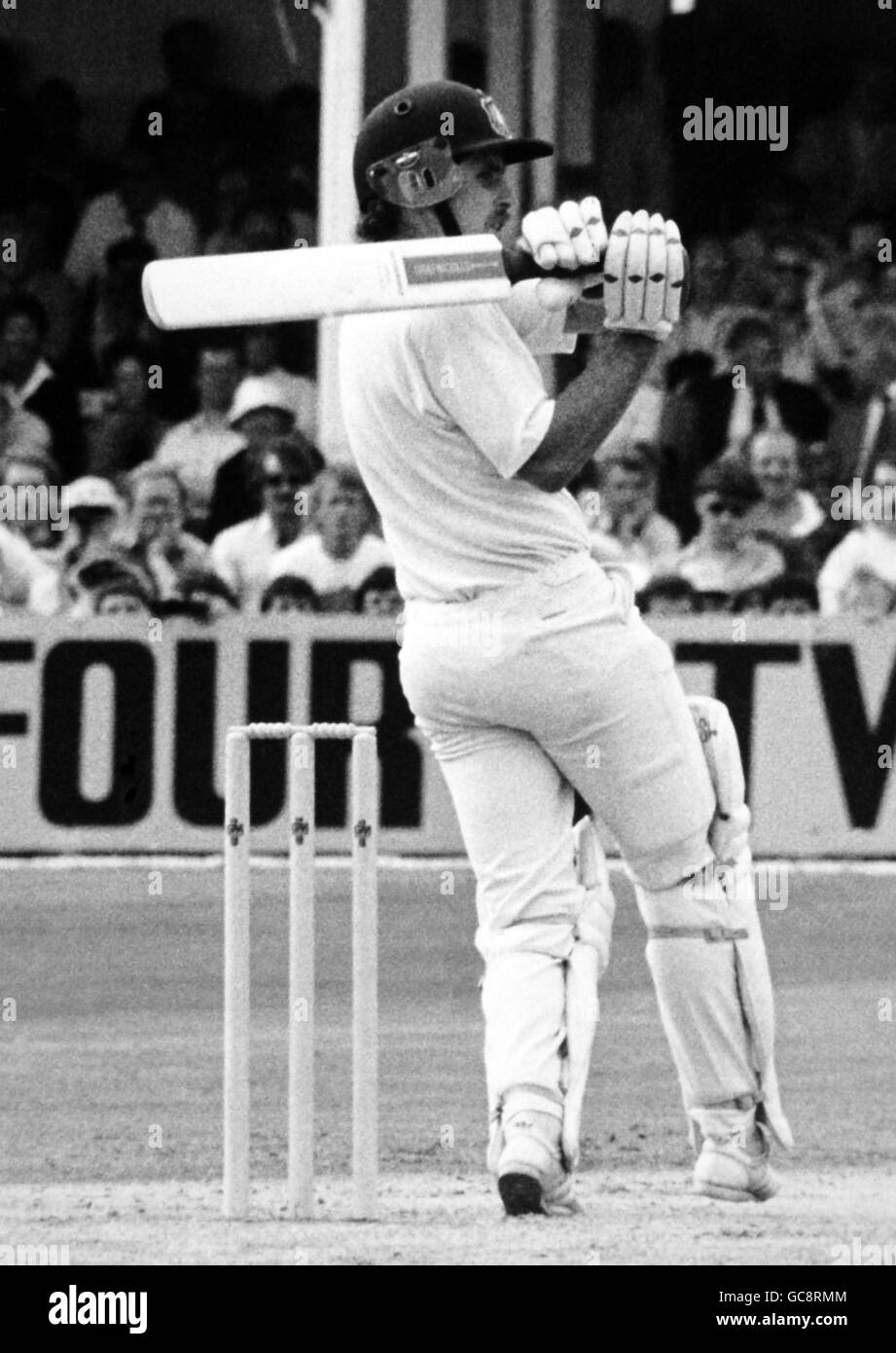 Cricket - England gegen Australien - Australien auf den Britischen Inseln 1985 (3. Test) - Tag zwei - Trent Bridge, Nottingham. Der australische Batsman Graeme Wood in Aktion Stockfoto