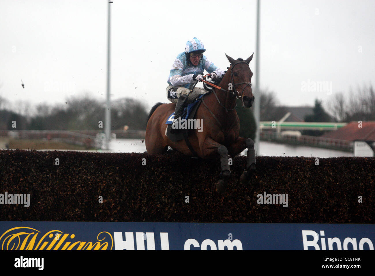 -William Hill Lanzarote Hürde Regattatag - Kempton Park Rennbahn Stockfoto