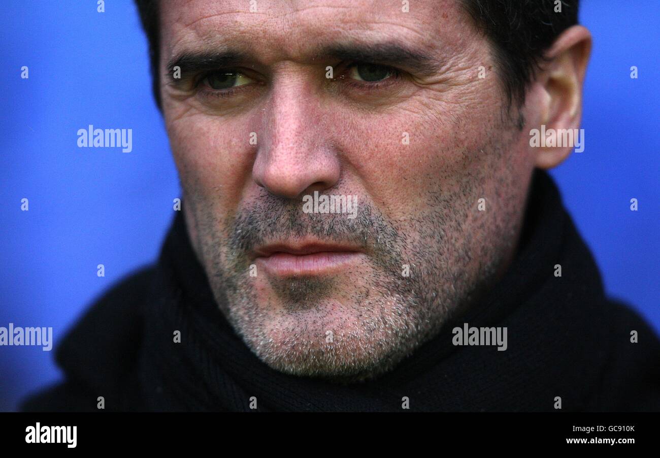 Fußball - Coca-Cola Football League Championship - Leicester City / Ipswich Town - The Walkers Stadium. Roy Keane, Stadtmanager von Ipswich, an der Touchline. Stockfoto