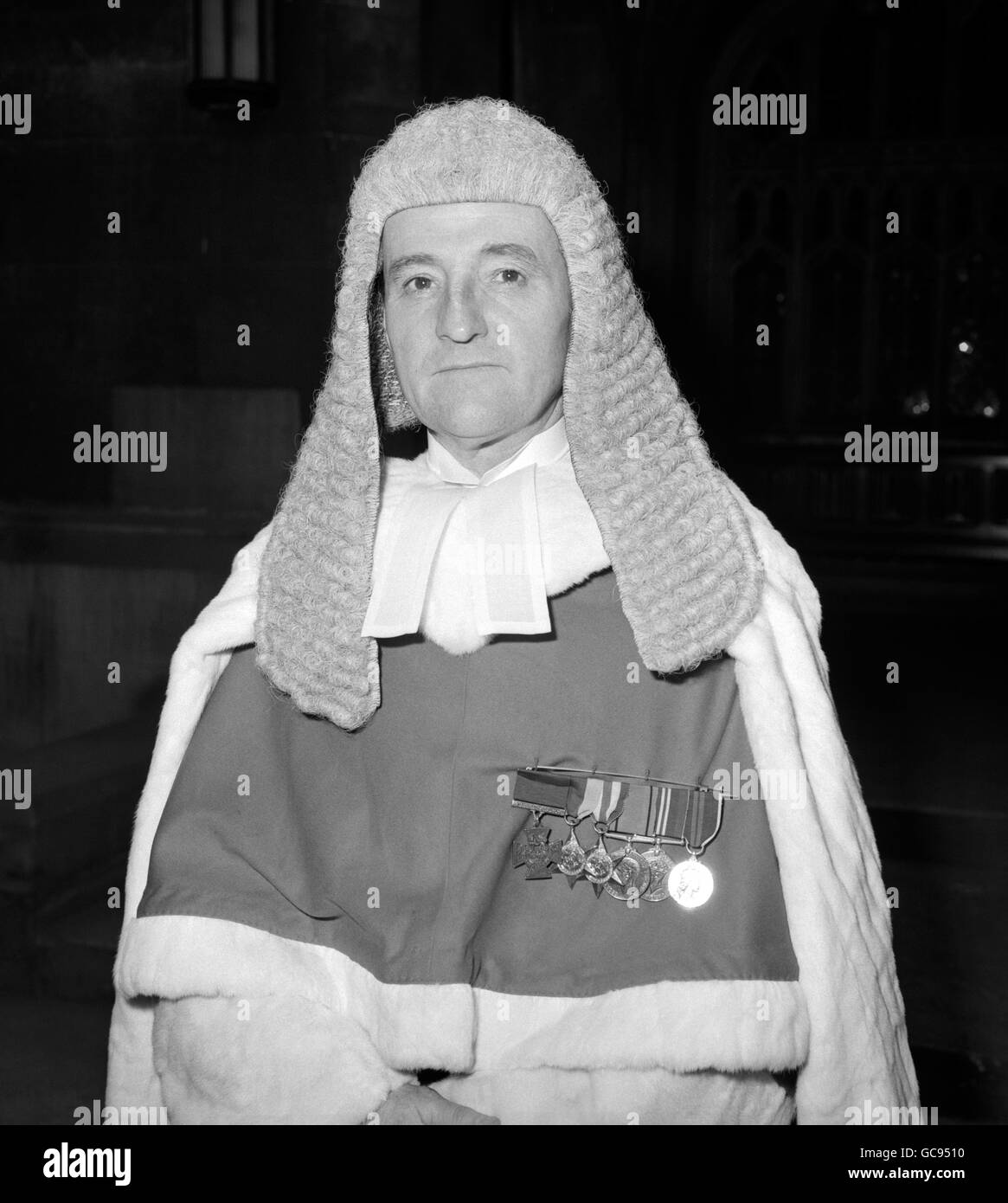 Sir Tasker Watkins, Q.C., der für seine Taten den VC erhielt, als er seine Männer in der Normandie im Juni 1944 in die Schlacht führte. Stockfoto