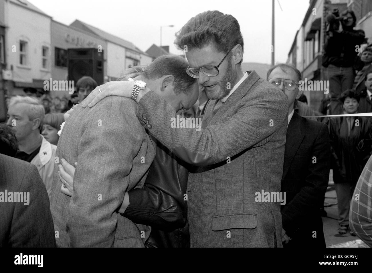 TRAUER AUF SHANKILL ROAD Stockfoto