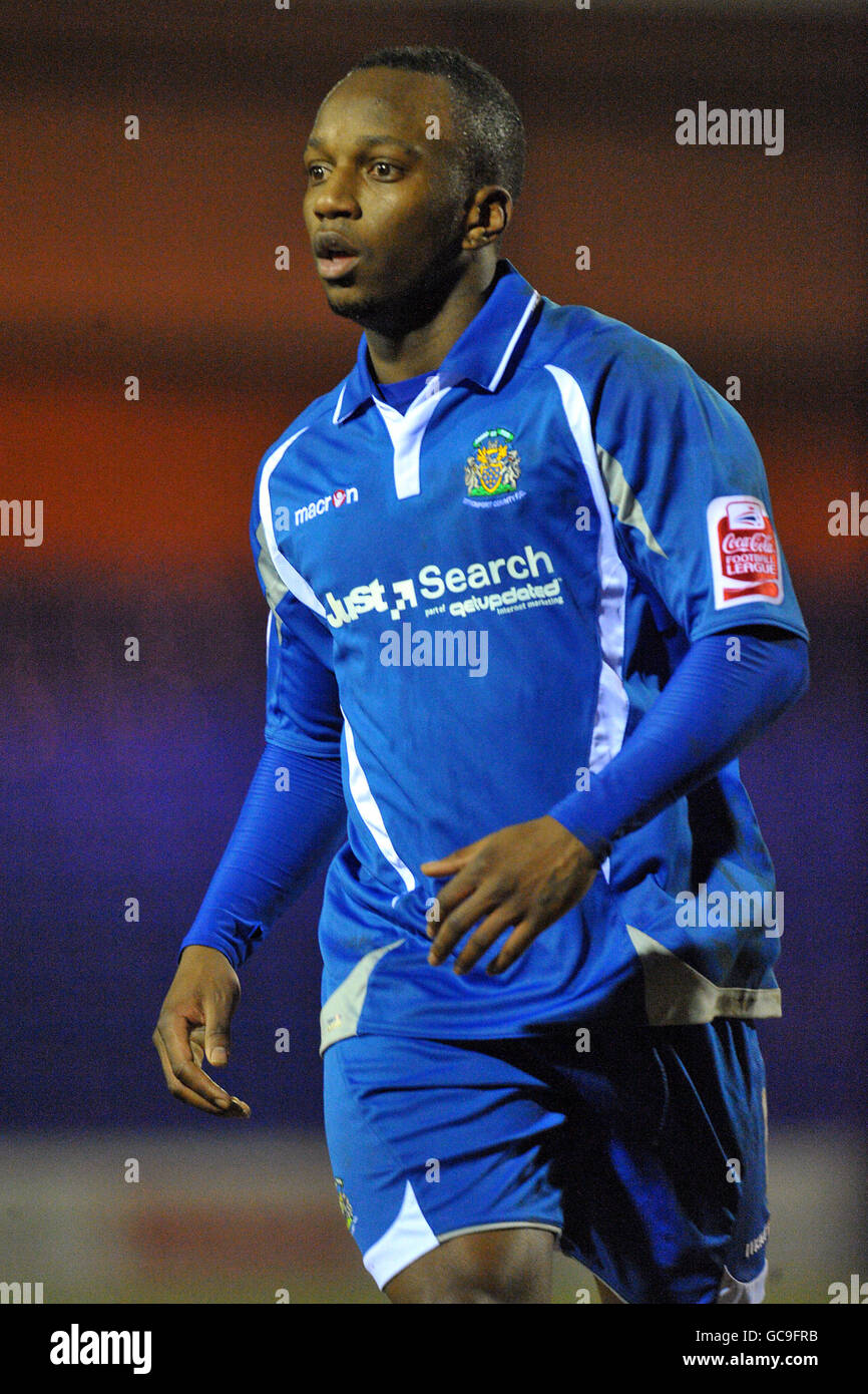 Fußball - Coca-Cola Football League One - Stockport County / Swindon Town - Edgely Park. Jemal Johnson, Stockport County Stockfoto