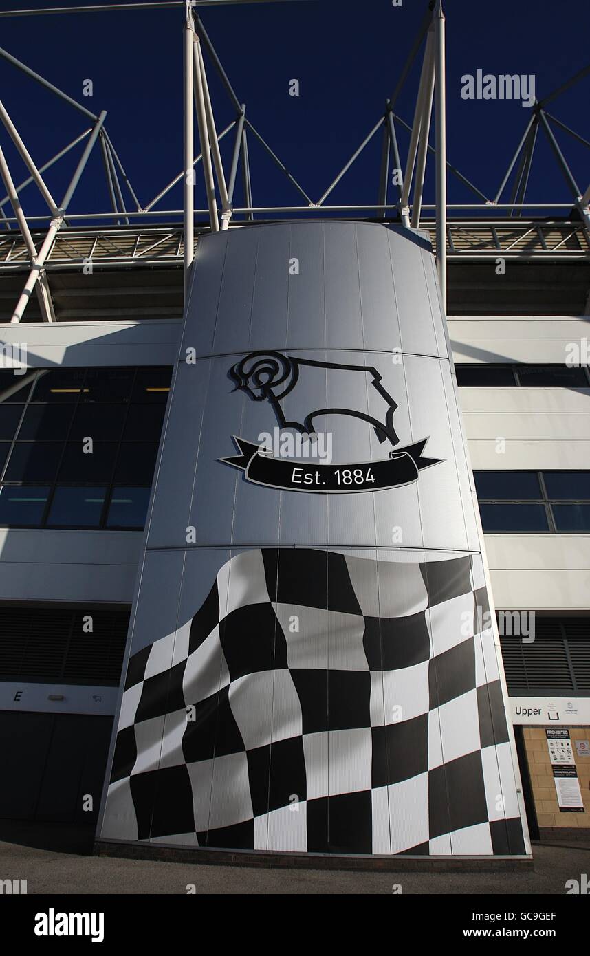 Fußball - Coca-Cola Football League Championship - Derby County / Nottingham Forest - Pride Park Stadium. Blick auf das Stadion des Pride Park Stockfoto