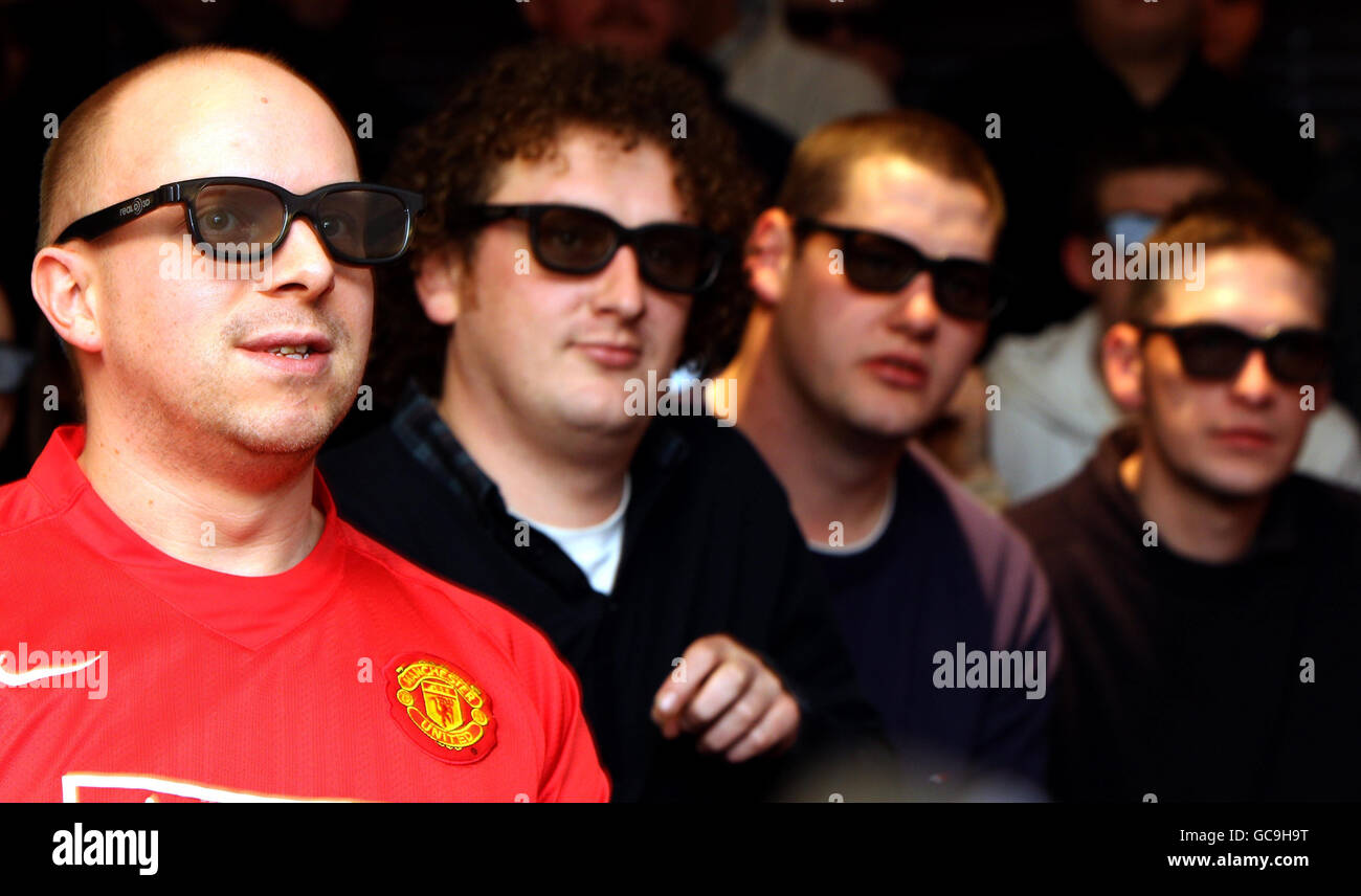 3D Übertragung zuerst für Fußball-fans Stockfoto