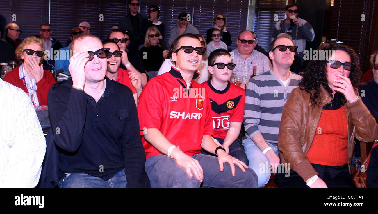 3D Übertragung zuerst für Fußball-fans Stockfoto