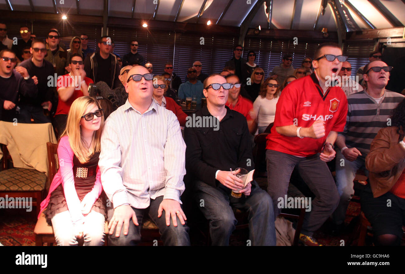 3D Übertragung zuerst für Fußball-fans Stockfoto