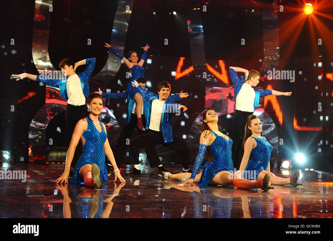 MJ Latin erscheinen auf Sky TV's Got To Dance in den Maidstone Studios in Kent. Stockfoto