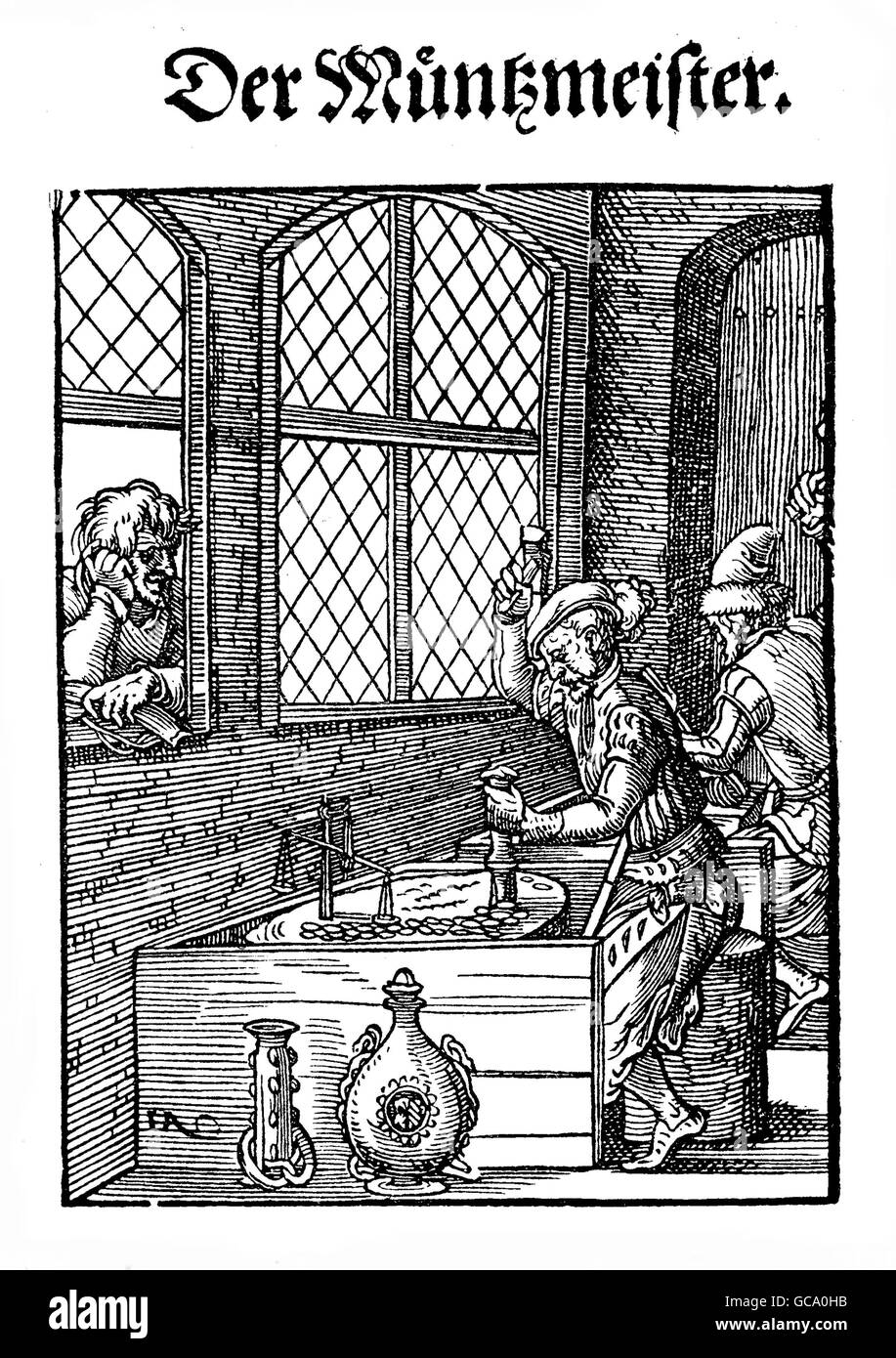 Kunst und Handwerk, Renaissance-Workshop: die Münze Craftsmaster Stockfoto