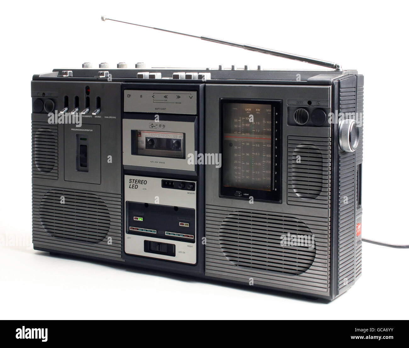 Rundfunk, Radio, Hörfunkgeräte, Stereo-Kassettenrekorder Steracord SKR 501, hergestellt von VEB Stern-Radio Berlin, DDR, 1983, historisch, historisch, 20. Jahrhundert, Ostdeutschland, DDR, Hörfunkgerät, Technik, Fabrikdesign, Heimelektronik, Clipping, 80er Jahre, Zusatzrechte-Clearences-nicht lieferbar Stockfoto