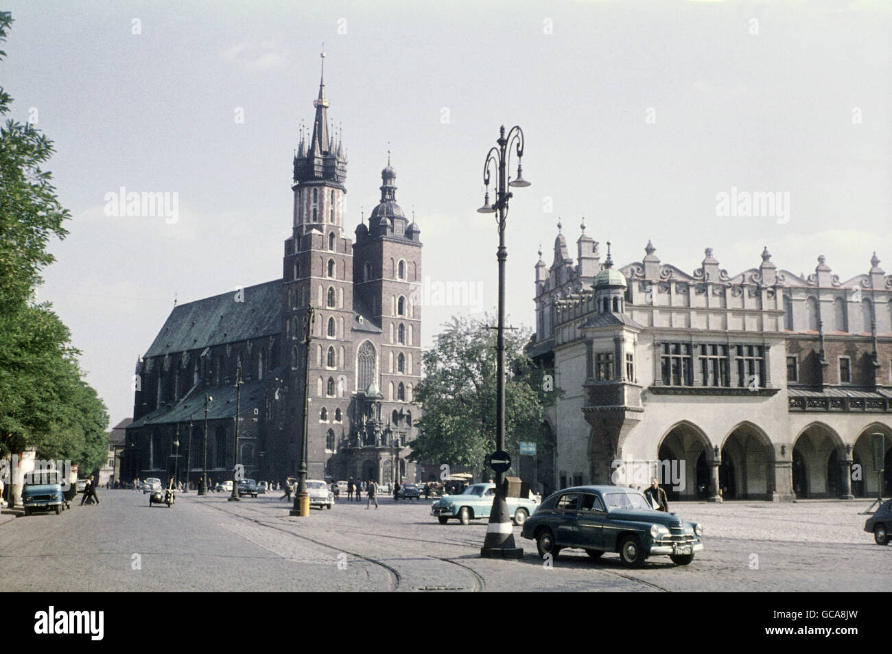 Geographie / Reisen, Polen, Krakau, Kirchen, Marienkirche, rechte Hand der Tuchsaal, Außenansicht, September 1961, Zusatzrechte-Clearences-nicht vorhanden Stockfoto