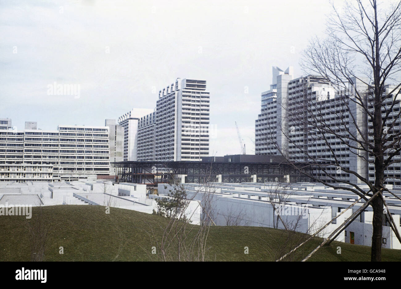Geographie / Reisen, Deutschland, Bayern, München, Gebäude, Olympisches Dorf, Februar 1972, Zusatzrechte-Clearences-nicht vorhanden Stockfoto