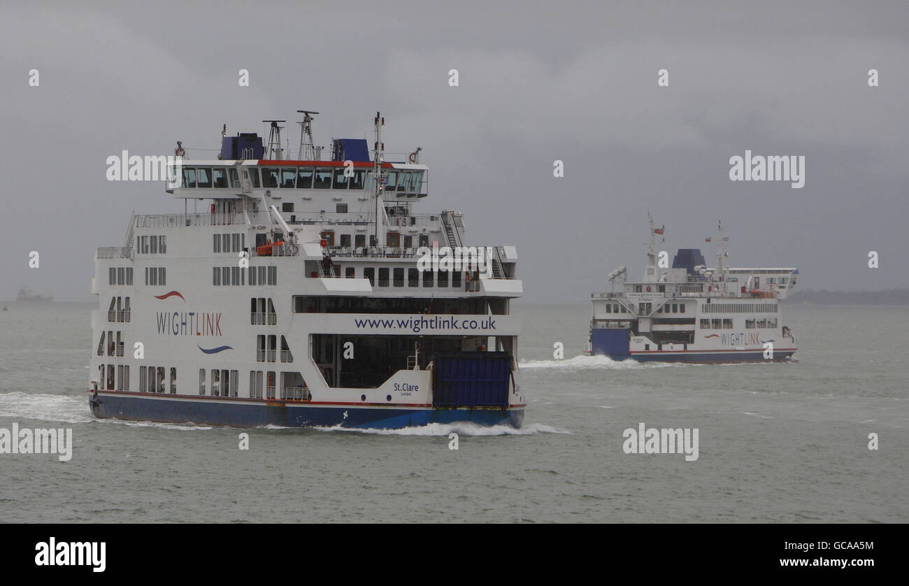 Wightlink High Speed Fähre - Portsmouth Stockfoto