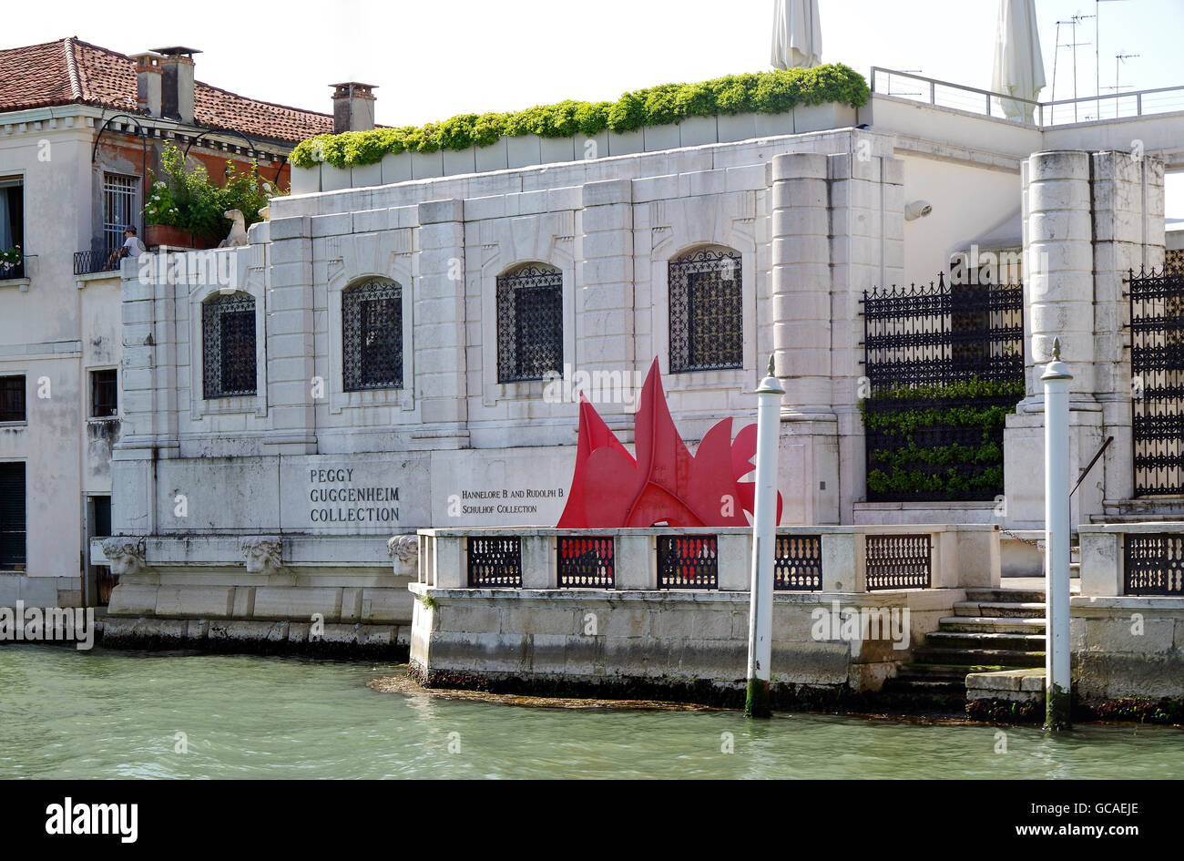 Solomon Guggenheim Foundation Canal Grande Venedig Stockfoto