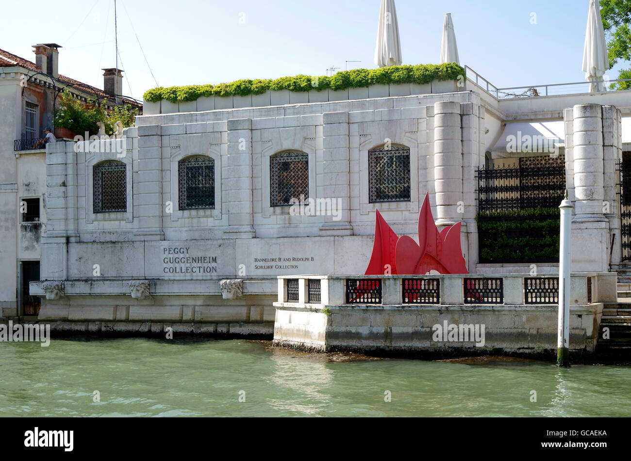Solomon Guggenheim Foundation Canal Grande Venedig Stockfoto