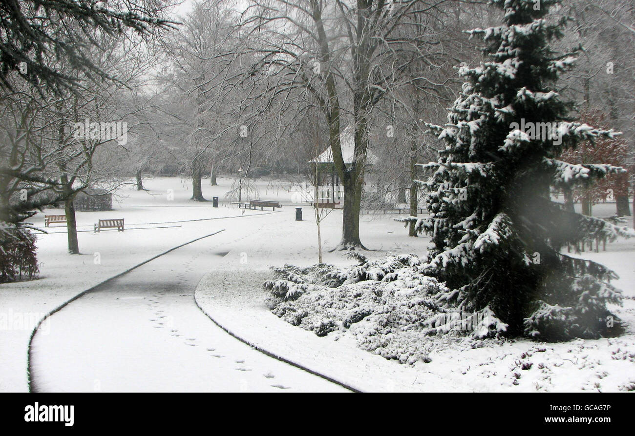 Winterwetter Feb18th Stockfoto