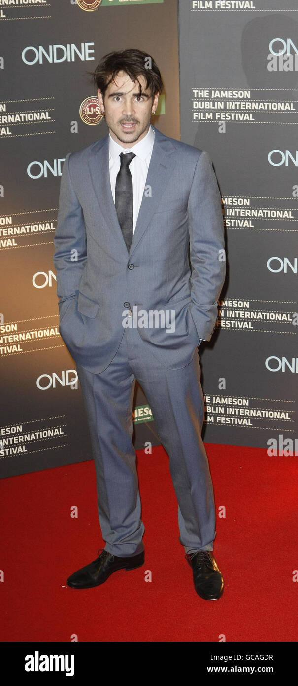 Colin Farrell nimmt an der Europa-Premiere von Neil Jordans neuem Film Ondine im Savoy Cinema in Dublin Teil - anlässlich der Eröffnung des Jameson Dublin International Film Festival. Stockfoto