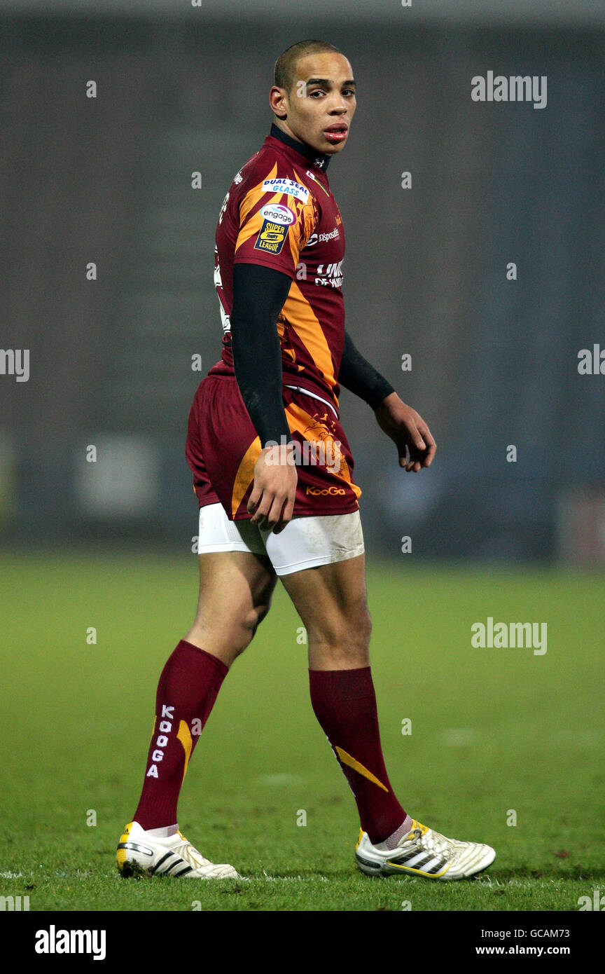Rugby League - Engage Super League - Huddersfield Giants gegen Bradford Bulls - Galpharm Stadium. Leroy Cudjoe, Huddersfield Giants Stockfoto