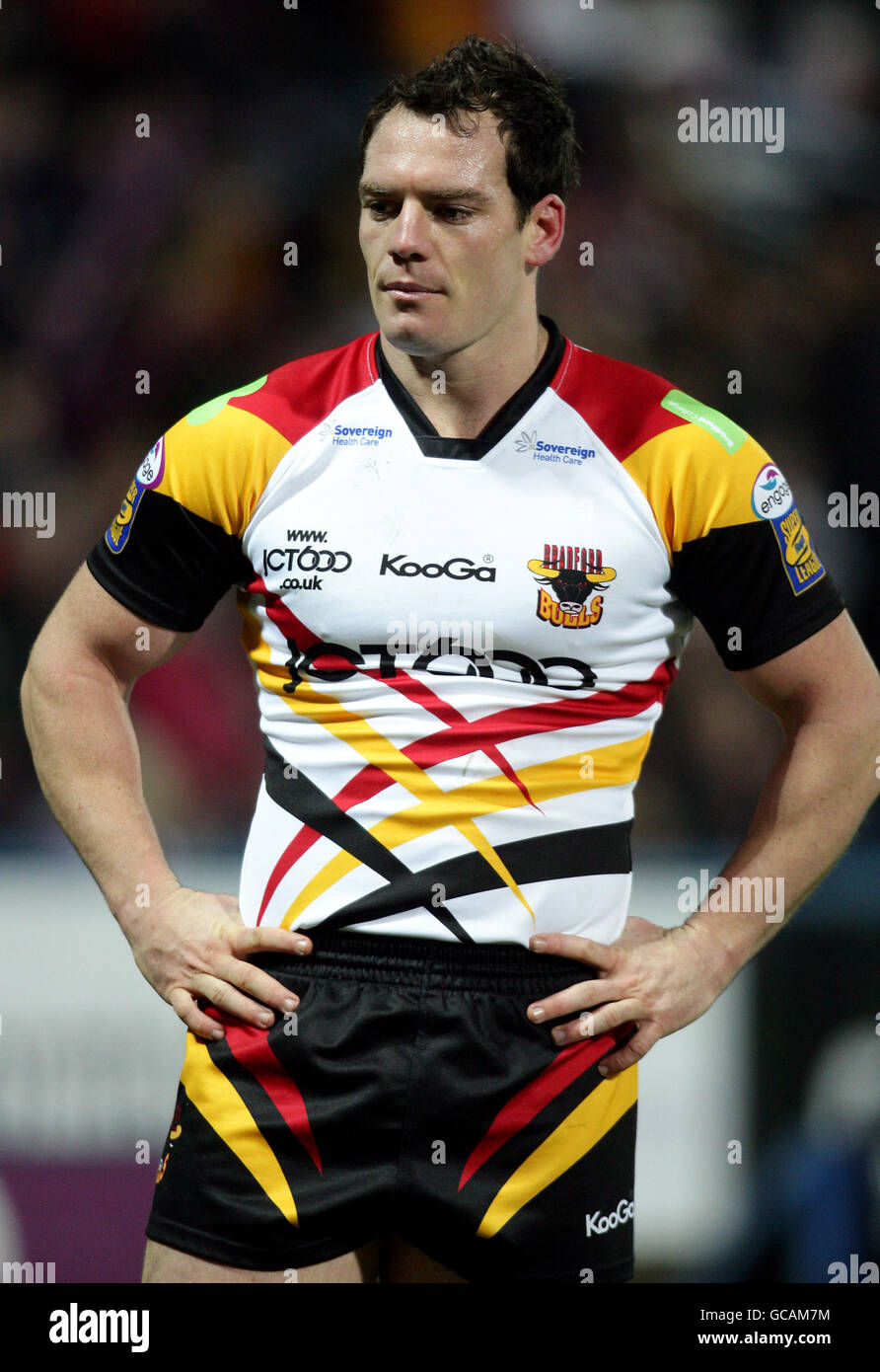 Rugby League - Engage Super League - Huddersfield Giants gegen Bradford Bulls - Galpharm Stadium. Heath L'Estrange, Bradford Bulls Stockfoto