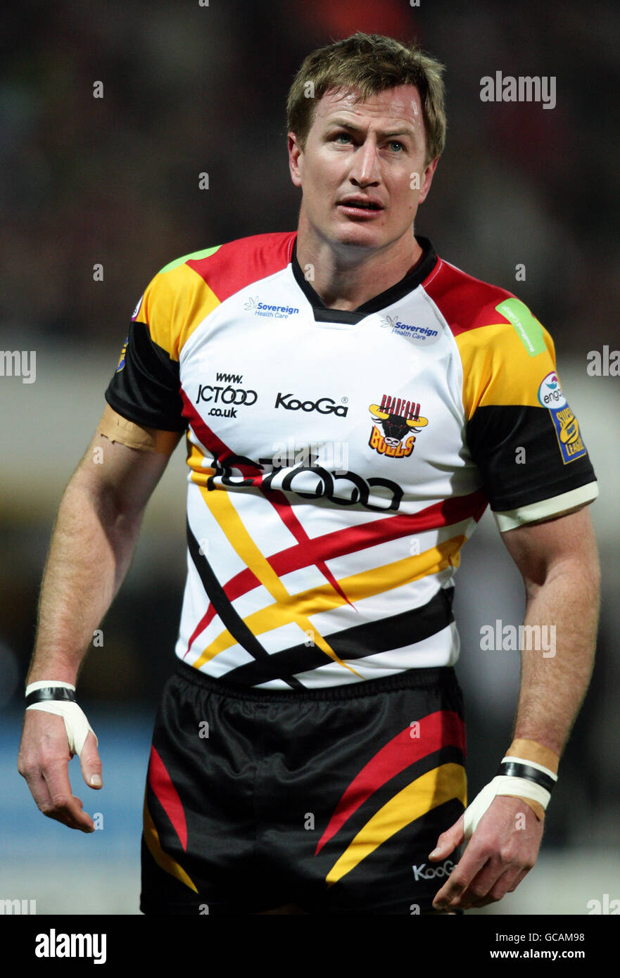 Rugby League - Engage Super League - Huddersfield Giants gegen Bradford Bulls - Galpharm Stadium. Steve Menzies, Bradford Bulls Stockfoto