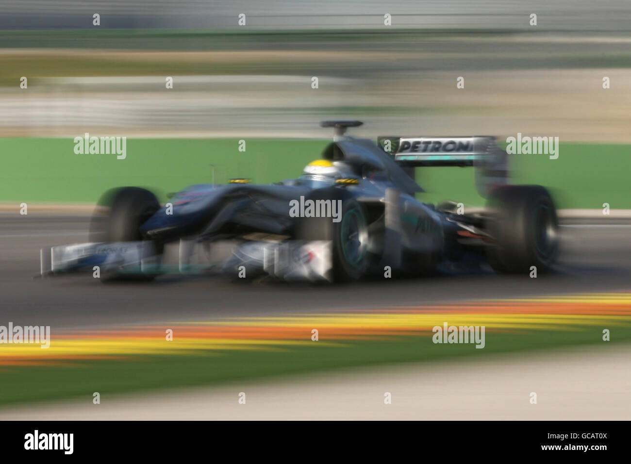 Mercedes' Nico Rosberg während der Formel 1 Testing Session auf dem Circuit de la Comunitat Valenciana Ricardo Tormo, Valencia, Spanien. Stockfoto