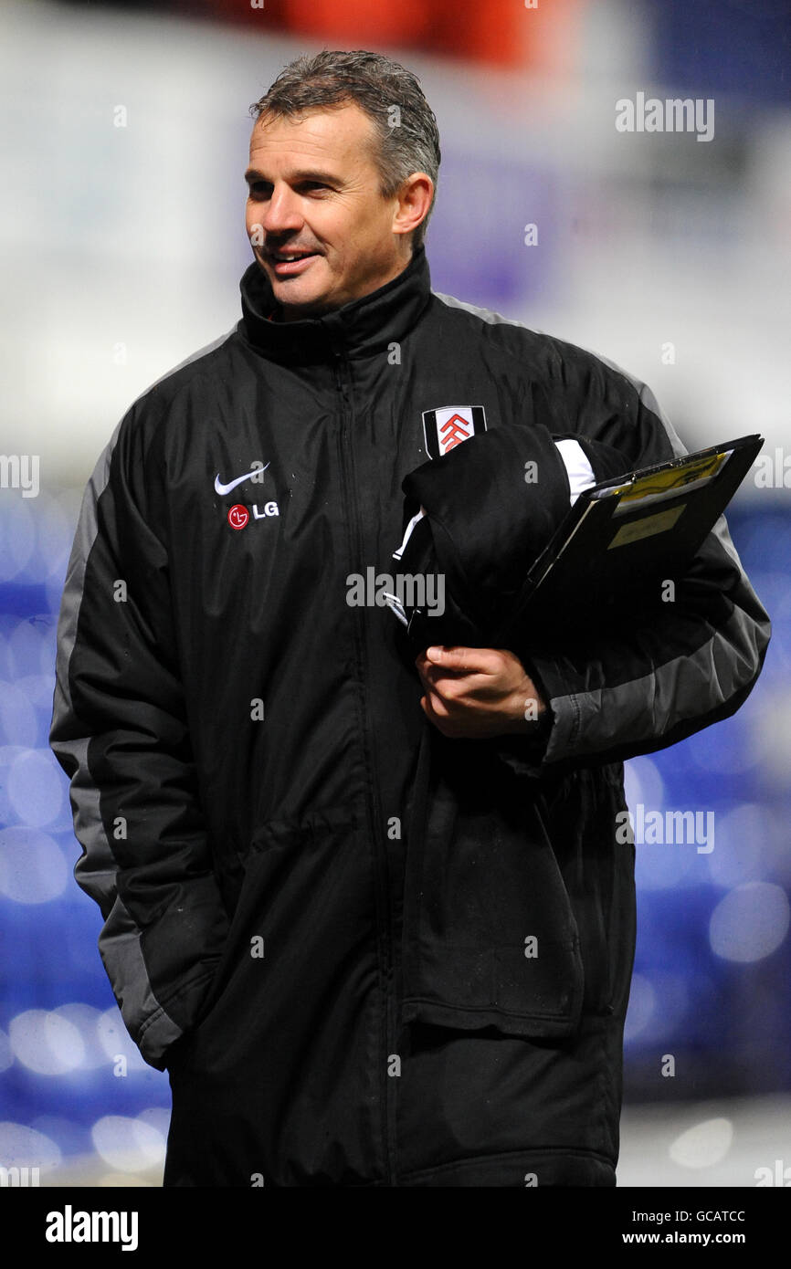 Fußball - FA Youth Cup - Fünfte Runde - Ipswich Town / Fulham - Portman Road. Gary Brazil, Manager der Fulham Academy Stockfoto