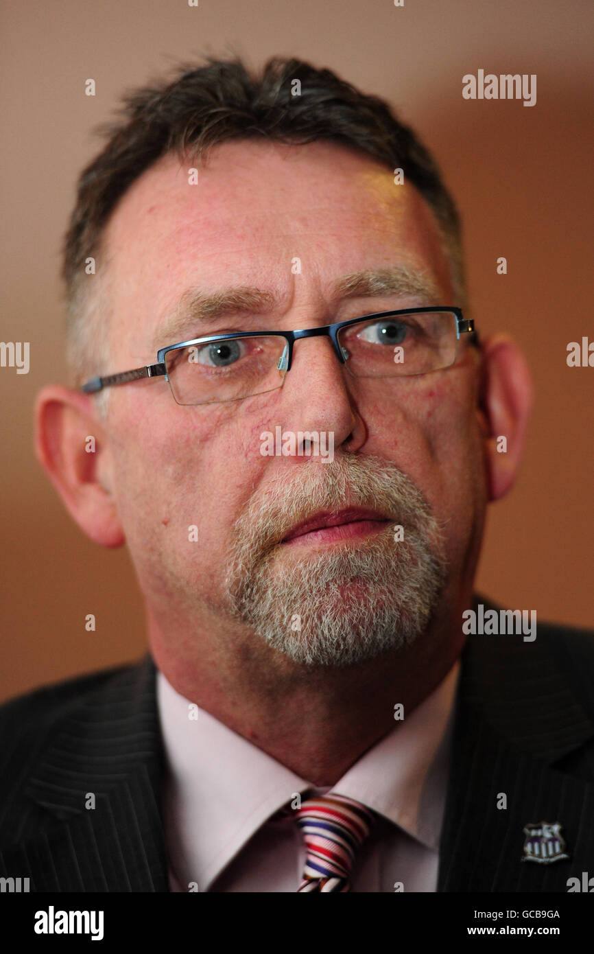 Der neue Vorsitzende von Notts County, Ray Trew, während der Pressekonferenz Bei Meadow Lane Stockfoto