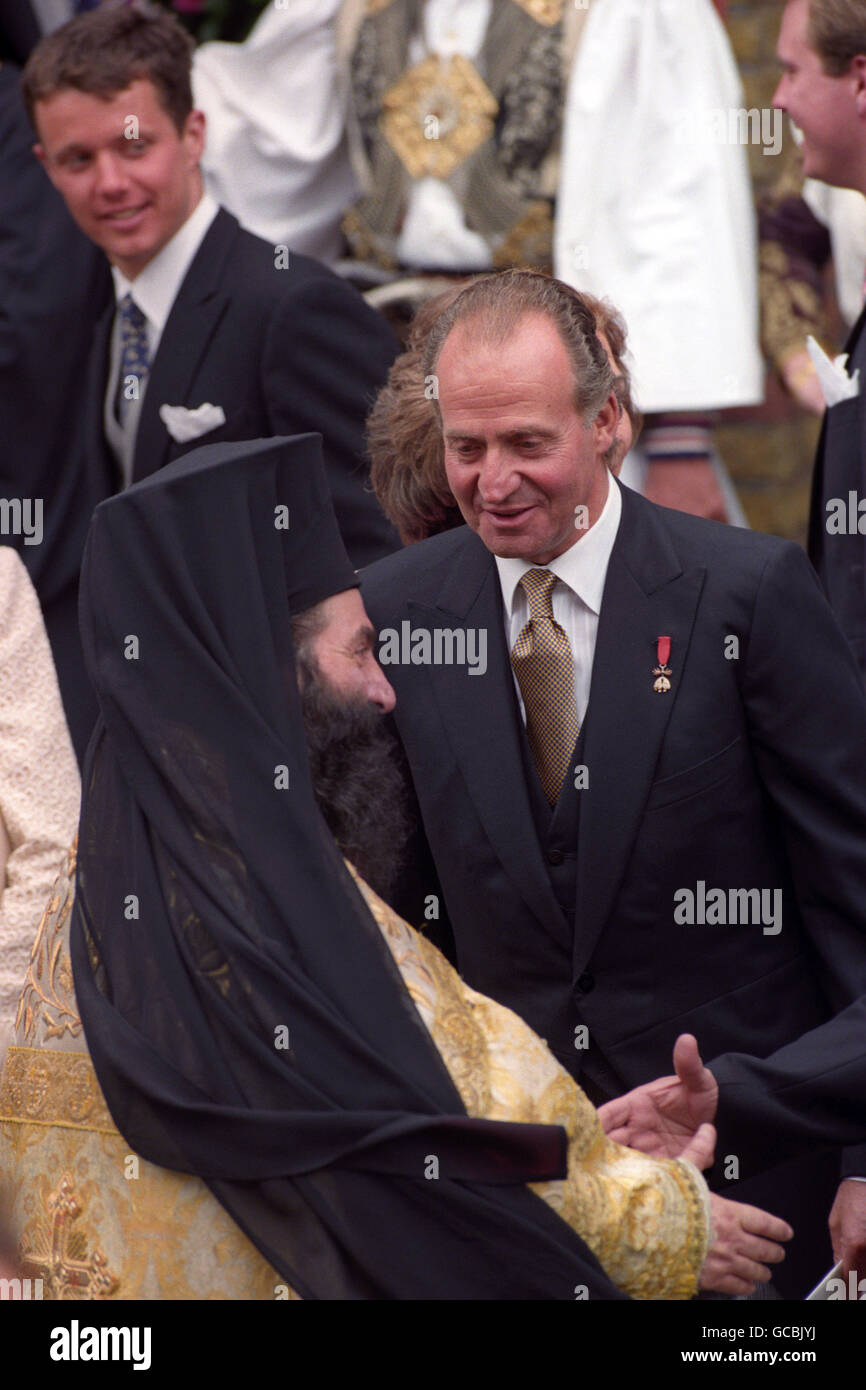 Royalty - Hochzeit von Prinz Pavlos und Marie-Chantal Miller - St. Sophien-Kathedrale, London Stockfoto