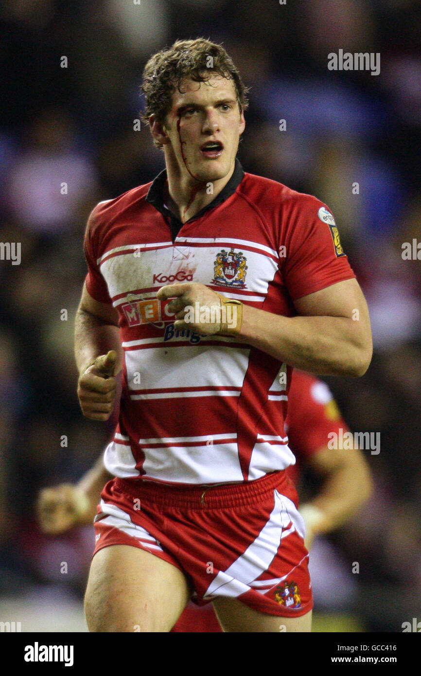 Rugby League - Engage Super League - Wigan Warriors gegen Hull KR - DW Stadium. Sean O'Loughlin, Wigan Warriors Stockfoto