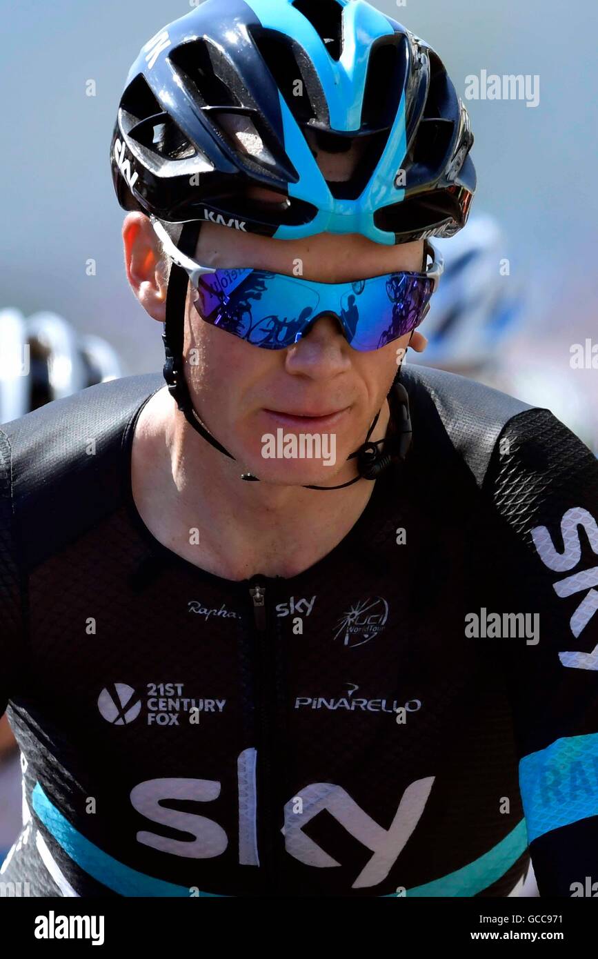 08.07.2016. L'Isle-Jourdain, Lac de Payolle, Frankreich. Tour de France Radsport Tour, Stufe 7. FROOME Christopher (GBR) Fahrer vom TEAM SKY Stockfoto