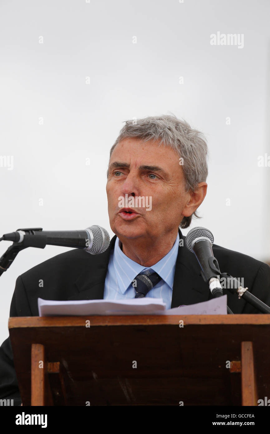 Durham, Großbritannien. 9. Juli 2016. Dave Prentis von UNISON, anlässlich der Durham Bergarbeiter Gala in Durham, England. Die 2016 Veranstaltung war das 132. große treffen. Bildnachweis: Stuart Forster/Alamy Live-Nachrichten Stockfoto