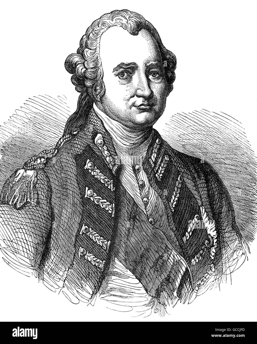 Generalmajor Robert Clive, 1. Baron Clive war (1725 – 1774), auch bekannt als Clive of India, Oberbefehlshaber von Britisch-Indien, ein britischer Offizier und Glücksritter, die die militärische und politische Vorherrschaft der Ostindien-Kompanie in Bengalen etabliert. Stockfoto