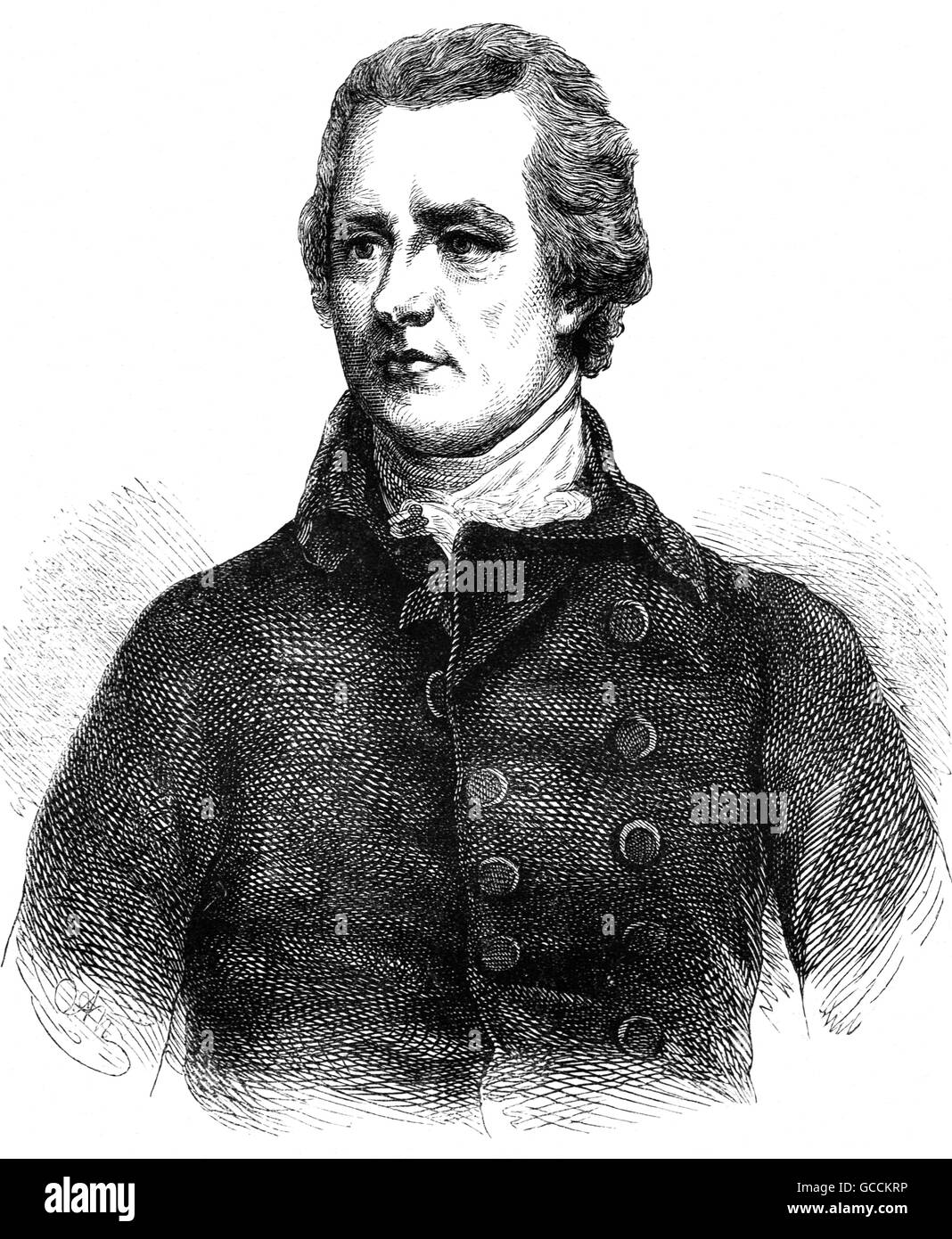 William Pitt der jüngere, zweiter Sohn von William Pitt (der ältere), 1. Earl of Chatham, ein britischer Politiker der späten 18. und frühen 19. Jahrhundert. Im Alter von 24 Jahren wurde er der jüngste Premierminister im Jahre 1783. Er verließ sein Amt im Jahre 1801, aber war Premierminister wieder von 1804 bis zu seinem Tod im Jahre 1806. Er war auch der Kanzler des Finanzministeriums in seinem Premiership. Stockfoto William Pitt der jüngere, zweiter Sohn von William Pitt (der ältere), 1. Earl of Chatham, ein britischer Politiker der späten 18. und frühen 19. Jahrhundert. Im Alter von 24 Jahren wurde er der jüngste Premierminister im Jahre 1783. Er verließ sein Amt im Jahre 1801, aber war Premierminister wieder von 1804 bis zu seinem Tod im Jahre 1806. Er war auch der Kanzler des Finanzministeriums in seinem Premiership. Stockfoto