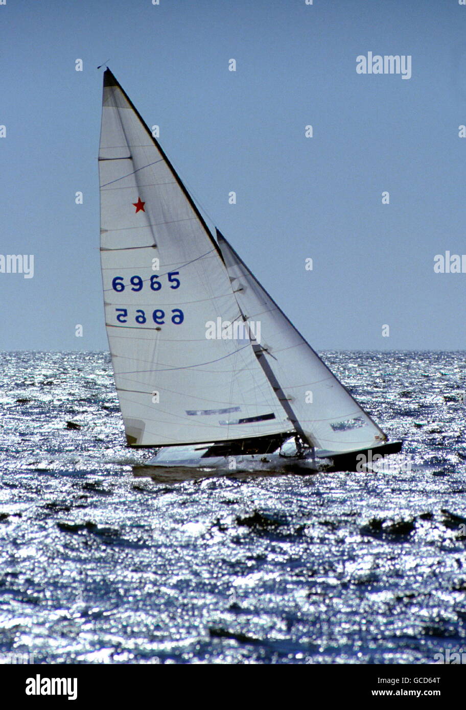 AJAXNETPHOTO. 1970ER - OLYMPIC-KLASSE KIELBOOT - STAR. PHOTO:AJAXNETPHOTO.COM REF: HDD YA KEEL STAR 6965 Stockfoto
